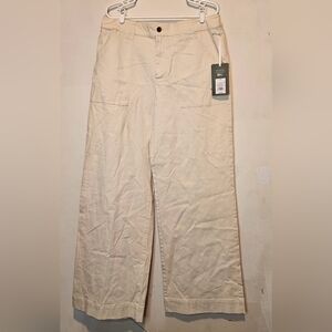 🩷Nili Lotan Pants Womens 14 Beige Wide Leg Utility Pocket 32 In Casual Target💜